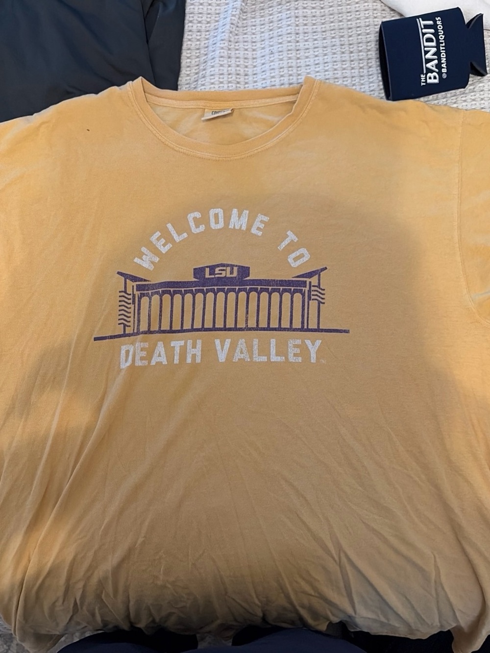 Comfort Colors Yellow LSU "Welcome to Death Valley" Graphic Tee